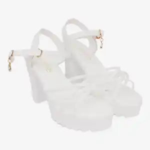 White Jelly Sole Heels Shoes For Women