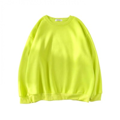 Basic Plain Fleece Inside Oversize Sweatshirt ' Neon '