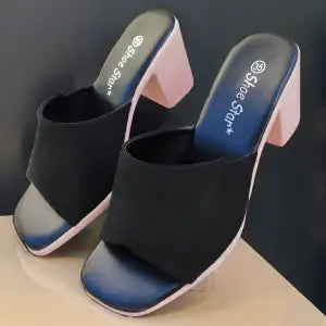 Lightweight Comfortable Heel Sandal For Women 4798-1 Black