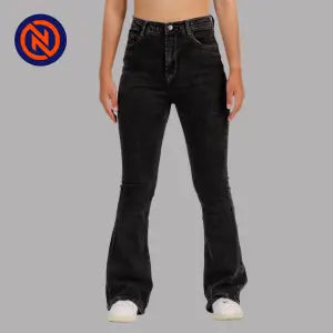 Nepster Black Grey High Rise Premium Stretchable Belly Jeans For Women