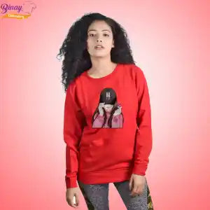 Binay Embroidery BTS Heart printed Sweatshirts For Women - Fashion | Sweatshirts For Women | Women's Wear | Printed Sweatshirts |