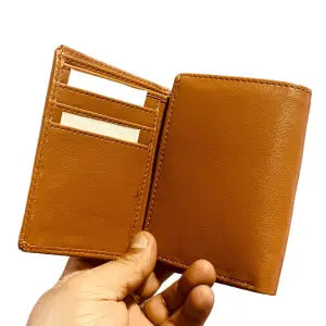 Luxury Men's Business Wallet Leather Solid Slim Wallets Men Bifold Short Credit Card Holders Coin Purses Business Purse Men