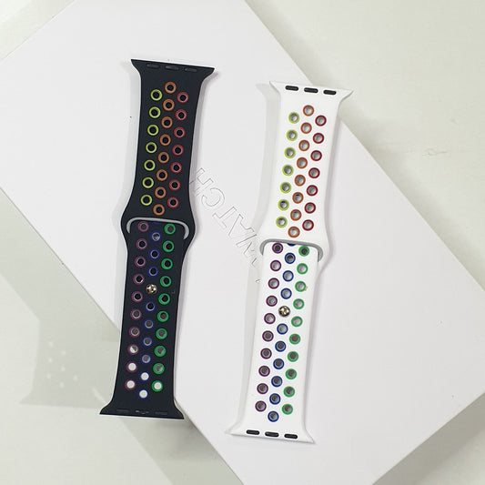 38|40|41mm Breathable Silicone Sports Watch Strap