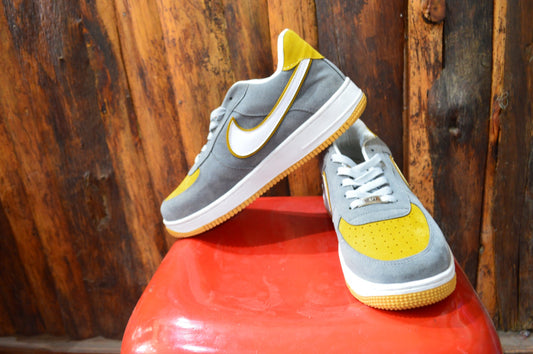 Air Force 1 Grey-Yellow White Sneaker for Men