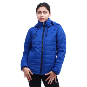 Moonstar Hollofil Short Winter Jacket for Women - Multicolor - Hood can remove - Wind and Water Saver