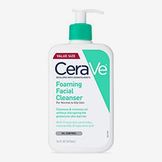CeraVe Foaming Facial Cleanser 473ml With Free Lipliner By Genuine Collection