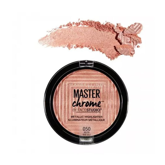 Maybelline Master Chrome Metallic Highlighter Powder, Rose Gold, by Genuine Collection