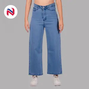 Nyptra Light Blue High Rise Plain Parallel Jeans For Women - Fashion | Jeans | Pants For Women | Women's Wear |