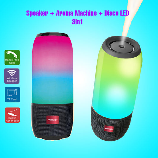 2in1 Wireless Speaker and Humidifier with rainbow color disco light 10Watt High Power and Deep Bass