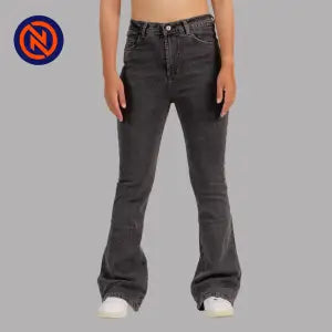 Nepster Dark Grey High Rise Premium Stretchable Belly Jeans For Women