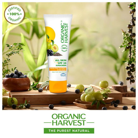 Organic Harvest Sunscreen Spf 30 +++ Uva/Uvb For All Skin Types -100Gm