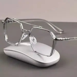 Square Polycarbonate Frame Sunglasses For Men - Transparent Frame | Fashion Classic Design Sunglasses For Men