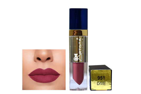 Artista Pure Matte™ Liquid Lipstick 951 DIVE 7ml With Free Lipliner By Genuine Collection