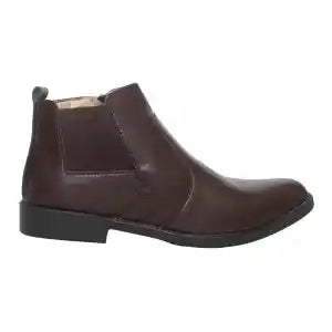 Brown Zip Autumn, PU Leather Chelsea Boots For Men