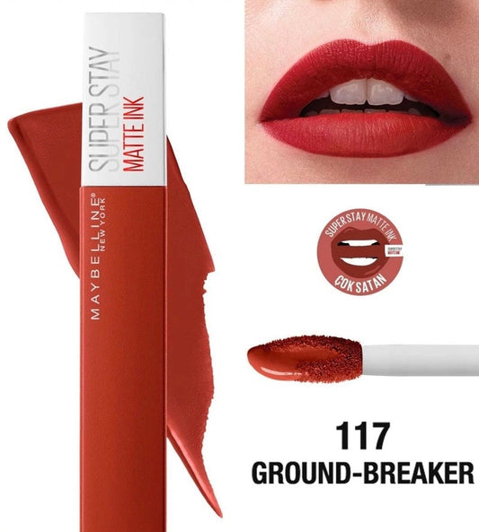 Maybelline Newyork Super Stay Matte Ink Liquid Lipstick 117 - Ground Breaker - 5ml By Genuine Collection