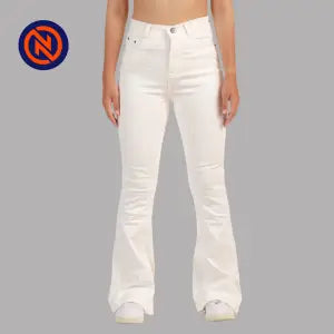 Nepster White High Rise Premium Stretchable Belly Jeans For Women