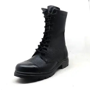 High-Top Commando Lace Up Men Ankle Pure Leather Boots