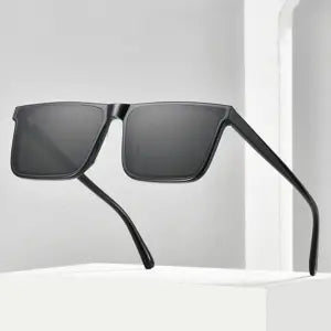 Polarized Rectangle Square Black Sunglasses For Men