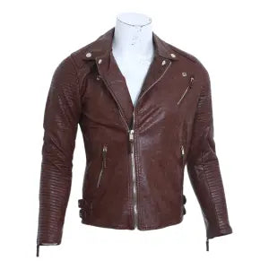 Leather Jacket Motorcycle Style For Men By Bajrang
