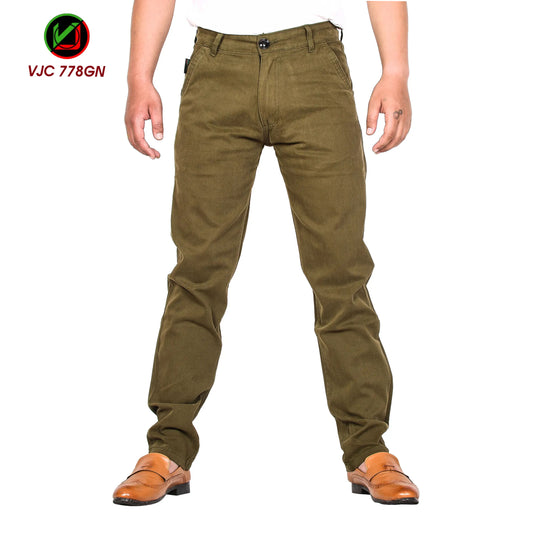 VIRJEANS (VJC778) Stretchable Cotton Chinos Pant For Men – Green
