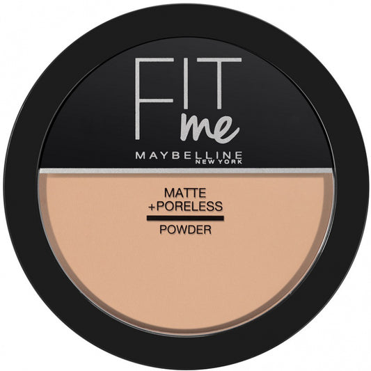 Maybelline New York Fit Me Matte Poreless Pressed Powder, 130 Buff Beige 14g With Free Lipliner By Genuine Collection