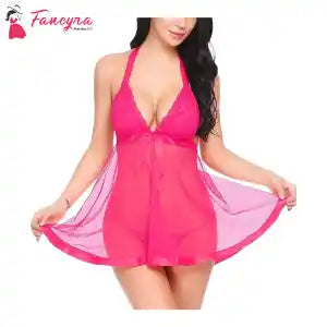Fancyra Lingerie Sexy Babydoll Dress With G String/Panty