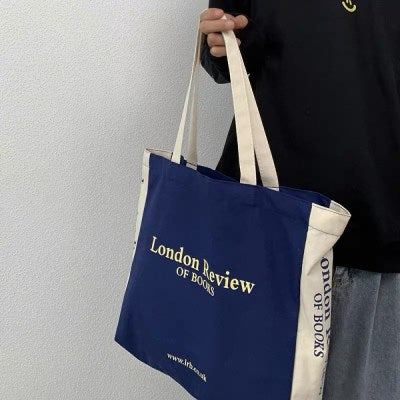 London Review Tote Bag " Blue "