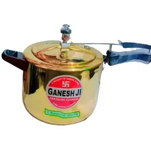 BRASS Heavy Quality Pure Brass Inner Lid Cooker with Tin Coating (KALAI) Inside (3 LiTeR)