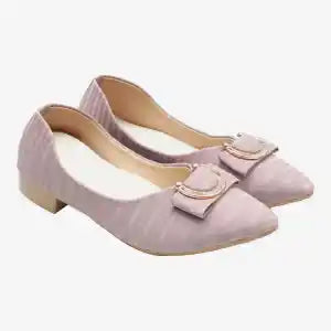 Pink Color Shiny Design Pattern Front Clip Sandal Shoes For Women