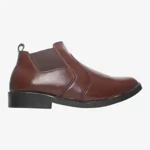 Brown Leather Ankle Boots For Men