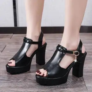 Black Heels Sandal For Women (EW-8)