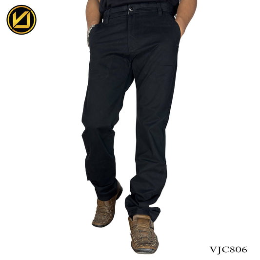 VIRJEANS (VJC806) Stretchable Cotton Chinos Pant For Men-Black