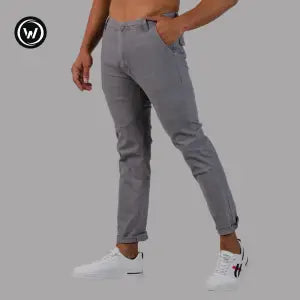Wraon Grey Premium Stretchable Cotton Chinos For Men - Fashion | Pants For Men | Men's Wear | Chinos |