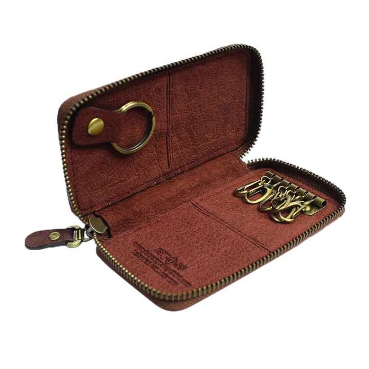 Reddish Brown Genuine Leather Key Holder